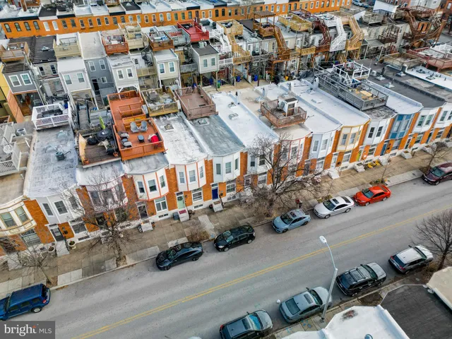 an aerial view of a city