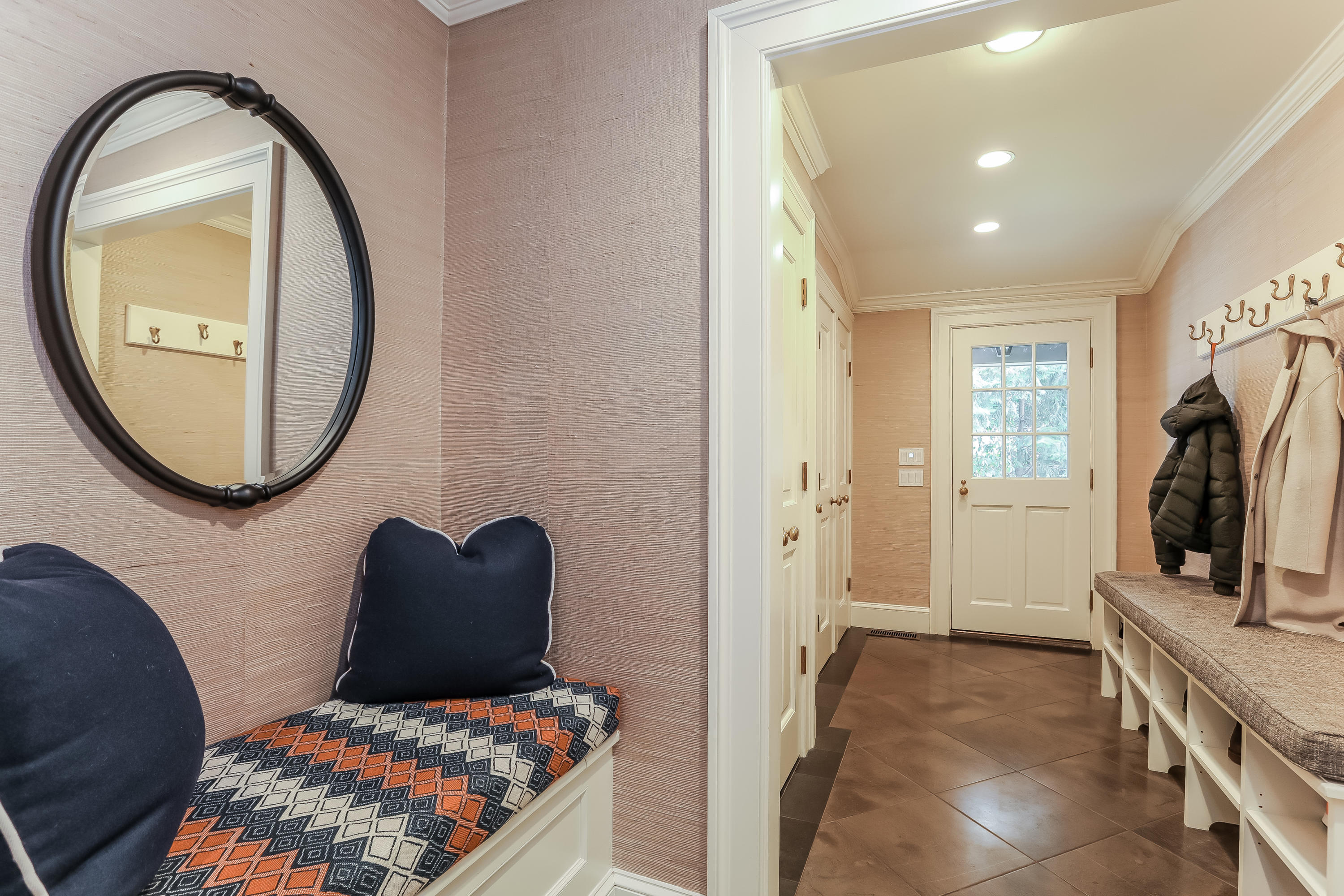 30 Old Farm Road Darien, CT 06820 - Photo 18 of 42 a view of a livingroom with furniture and a mirror