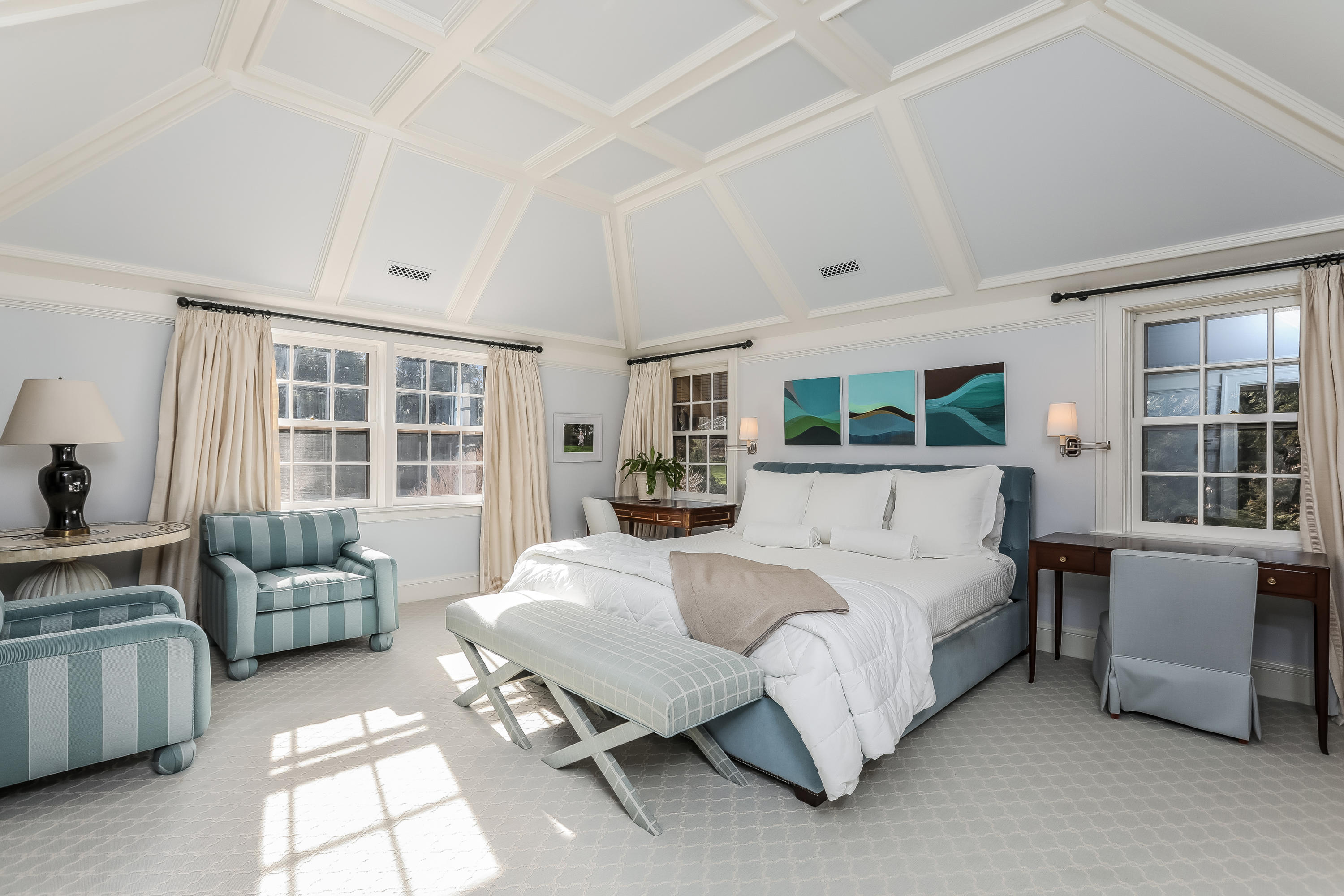 30 Old Farm Road Darien, CT 06820 - Photo 19 of 42 a bedroom with a bed and a couch