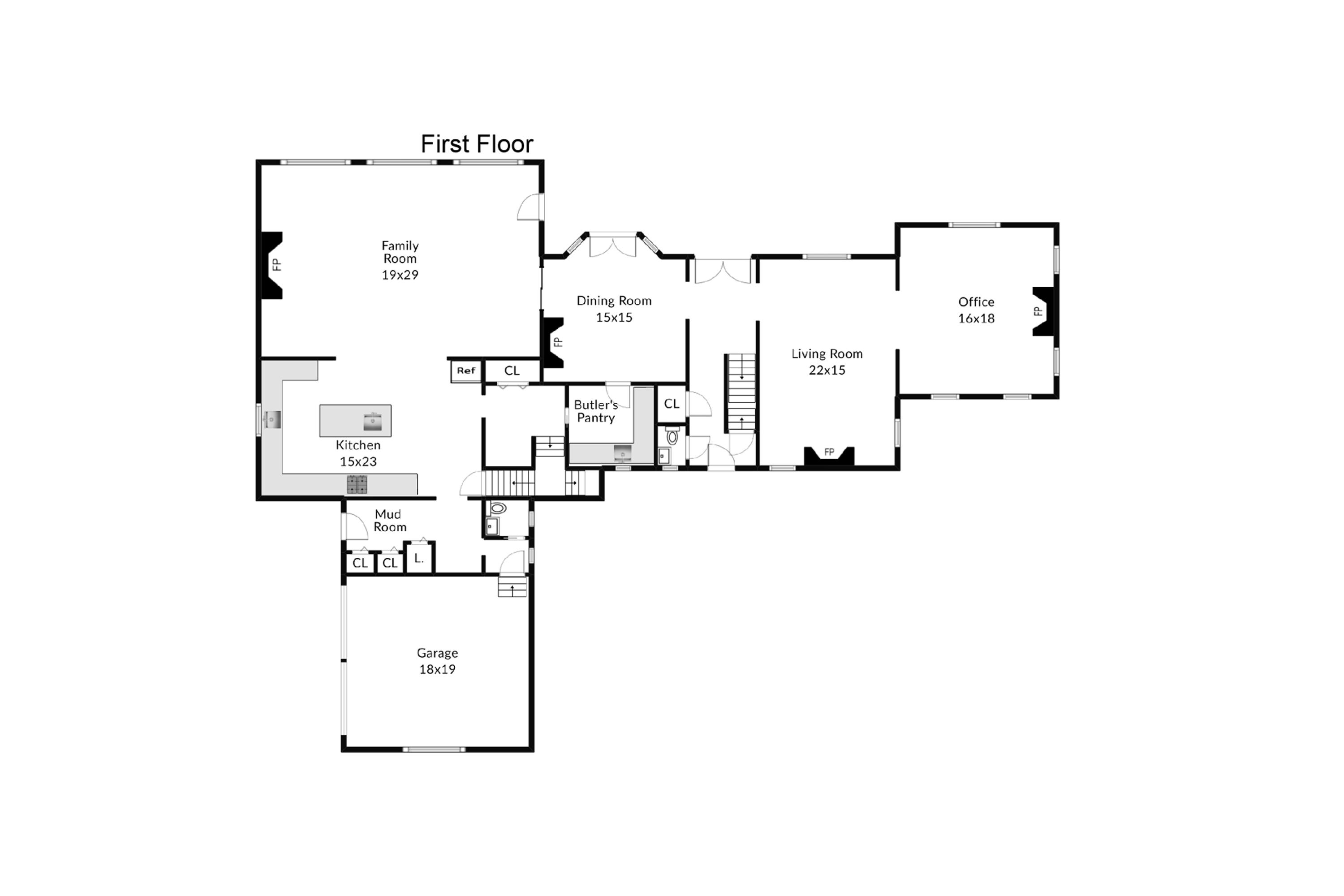 30 Old Farm Road Darien, CT 06820 - Photo 40 of 42 a picture of floor plan