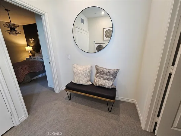 a view of wooden cabinets