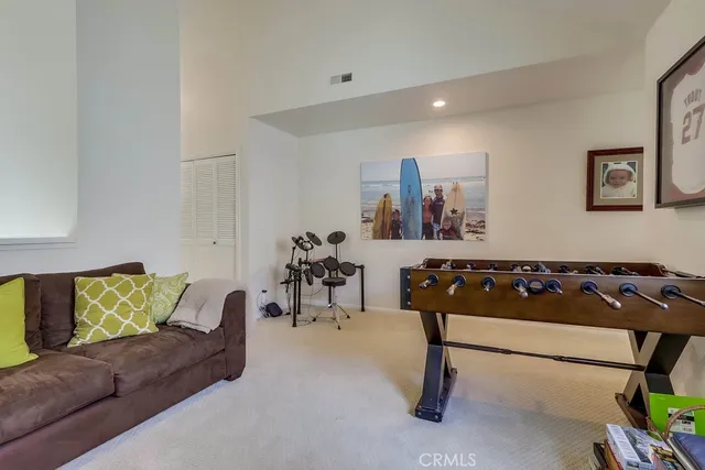 a living room with furniture and a couch