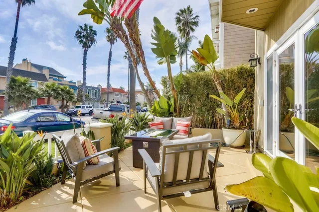a view of an outdoor space with furniture