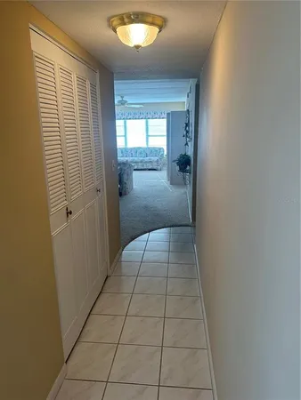 a view of a balcony with a door