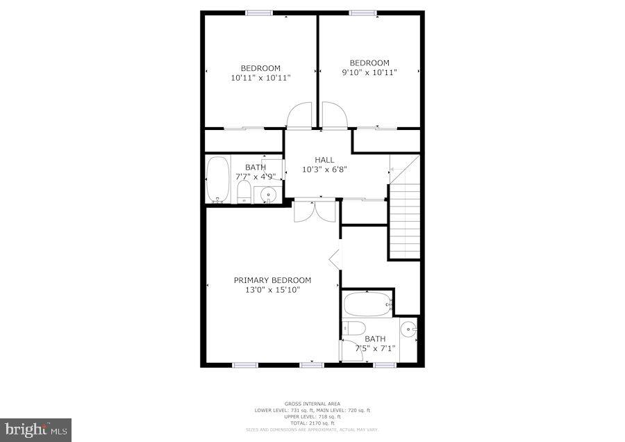 8016 Carbondale Way Springfield, VA 22153 - Photo 24 of 26 Upper level