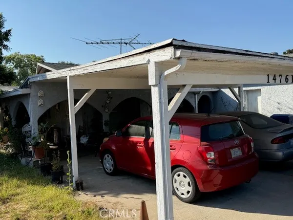 a car parked in garage