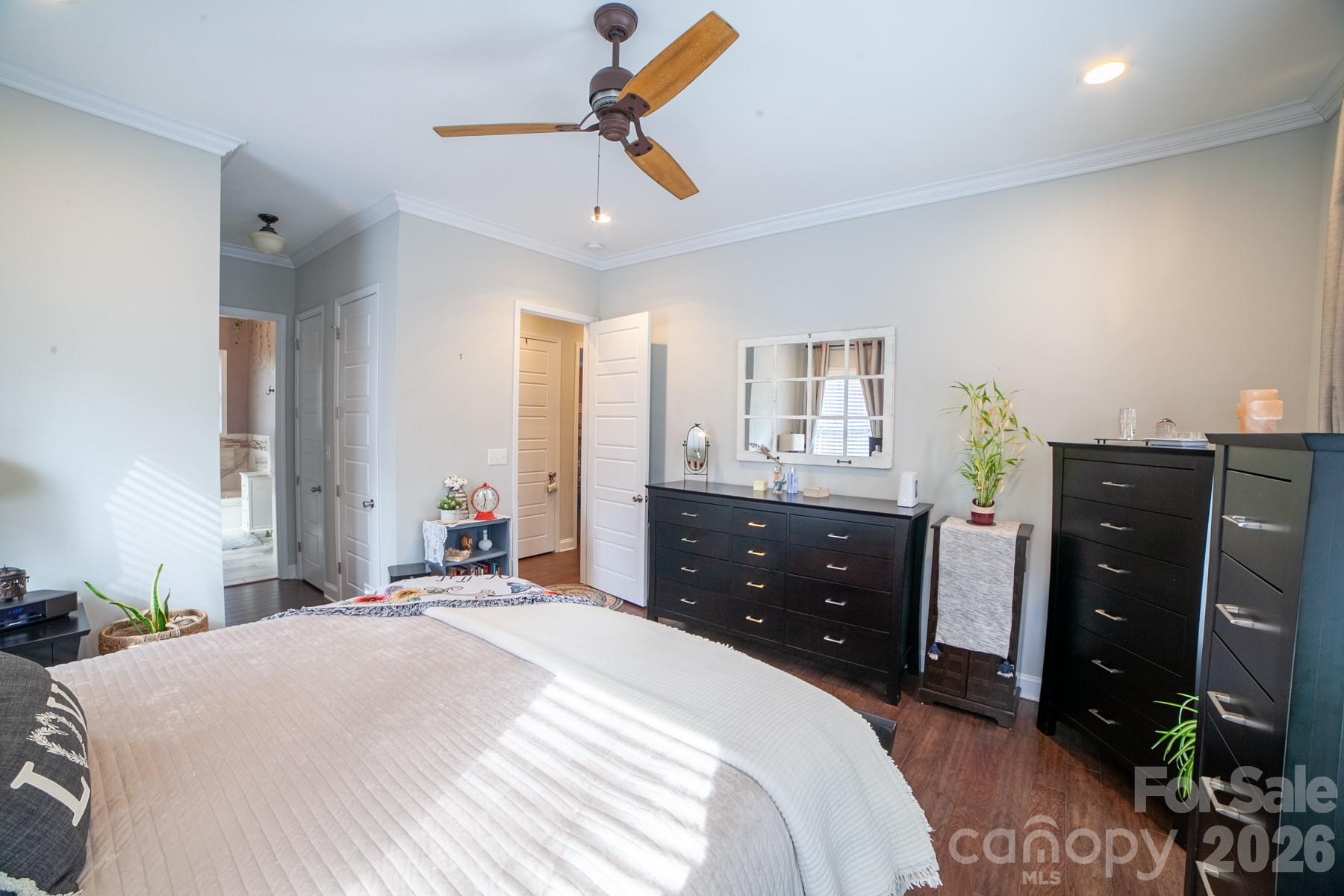 790 Brandon Road Clover, SC 29710 - Photo 17 of 48 a bedroom with a bed and wooden floor