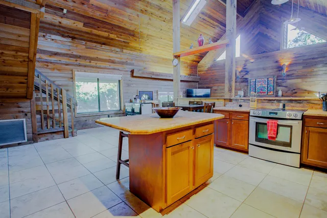 a view of a room with racks