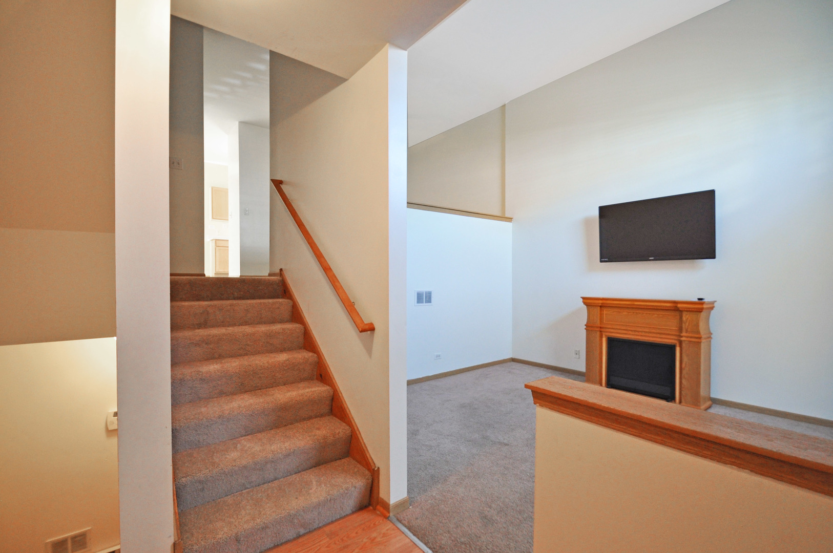 21633 Dogwood Road, Unit 1164 Matteson, IL 60443 - Photo 2 of 12 a view of a livingroom with an empty space and a fireplace