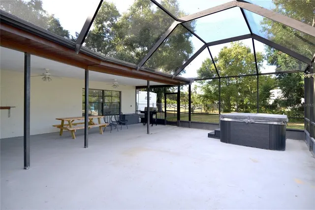 a view of outdoor space with seating