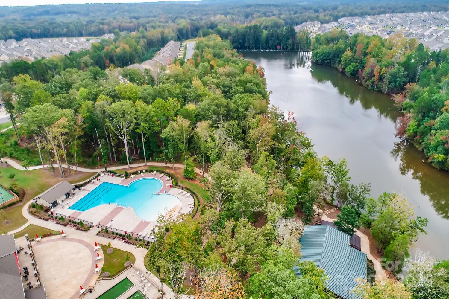 3097 Arches Bluff Circle Lancaster, SC 29720 - Photo 38 of 40 an aerial view of a house with yard swimming pool and outdoor seating