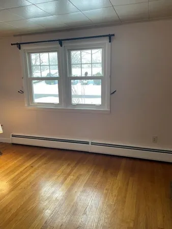 an empty room with a window
