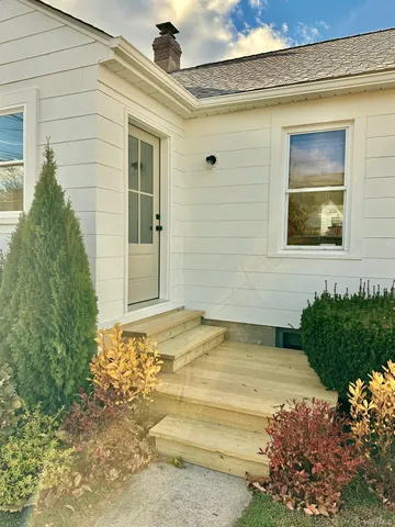 a front view of a house