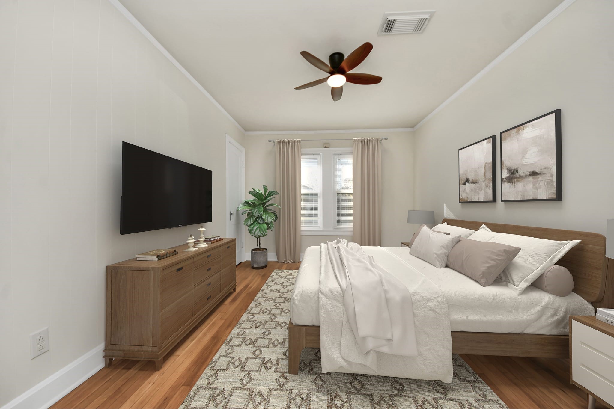 516 Eleanor Street Houston, TX 77009 - Photo 17 of 25 Virtually Staged Bedroom #2.