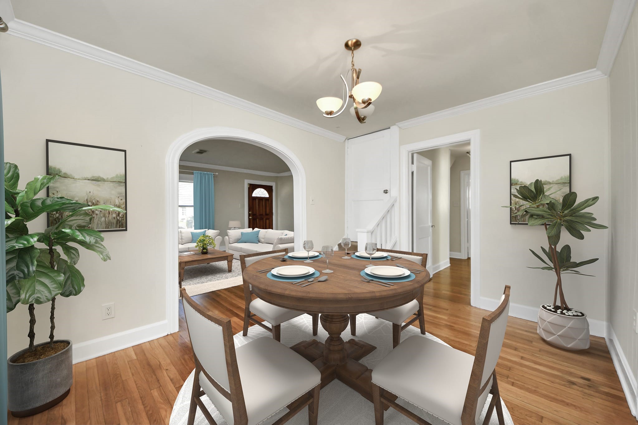 516 Eleanor Street Houston, TX 77009 - Photo 9 of 25 Virtual staged Dinning room.