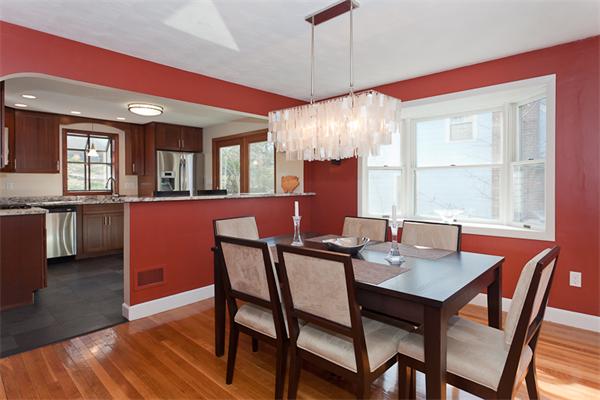 231 Ridge Street Arlington, MA 02474 - Photo 6 of 22 a view of a dining room with furniture window and wooden floor