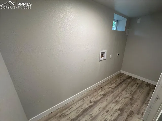 a view of small space with empty racks