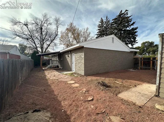 a backyard of a house