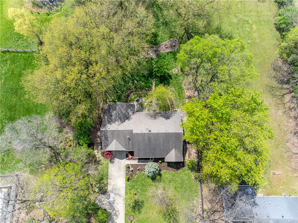 159 East Lytle 5 Points Road Springboro, OH 45066 - Photo 38 of 45 An aerial perspective reveals a home nestled within verdant surroundings.