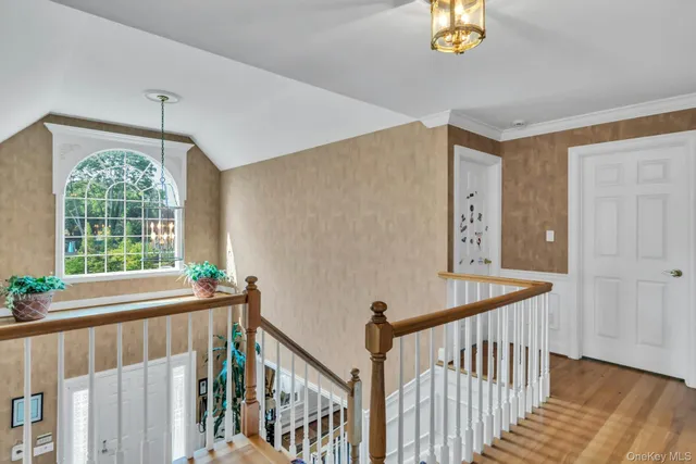 a view of an entryway with a window