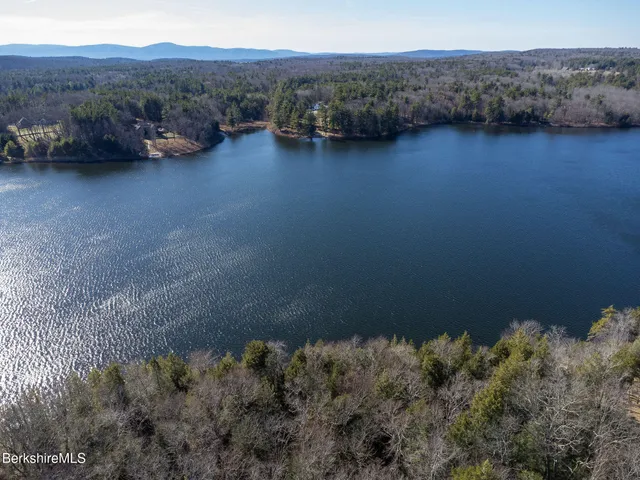 a view of lake with mountain