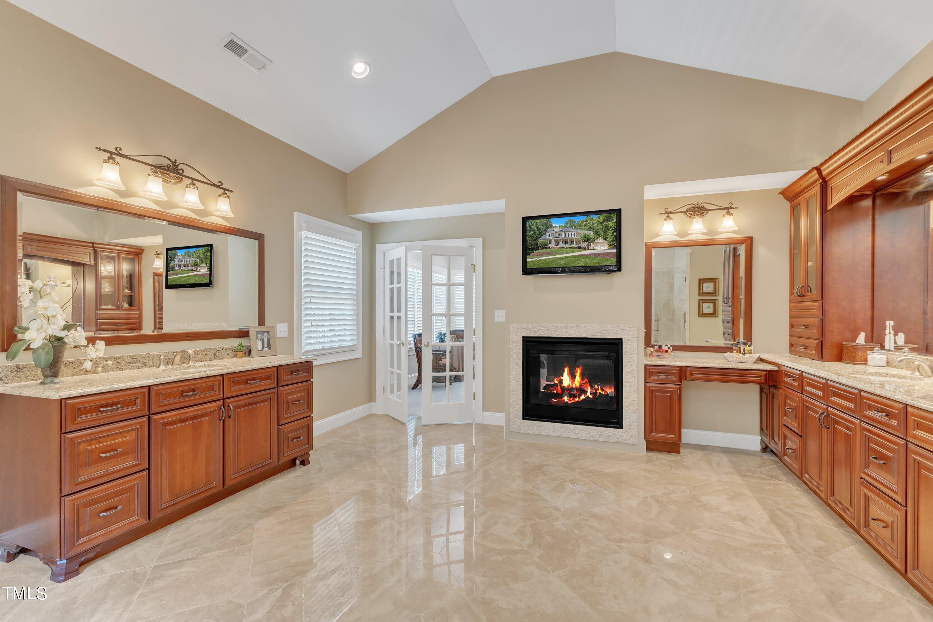 11220 Brass Kettle Road Raleigh, NC 27614 - Photo 47 of 86 Master Bathroom with fireplace