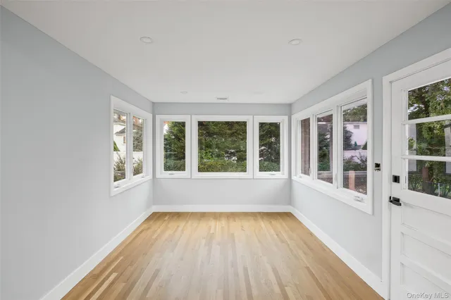 a view of a backyard with a garden