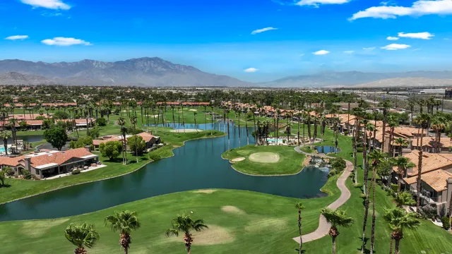 a view of a lake with a mountain