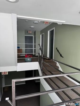 a view of a room with shelves