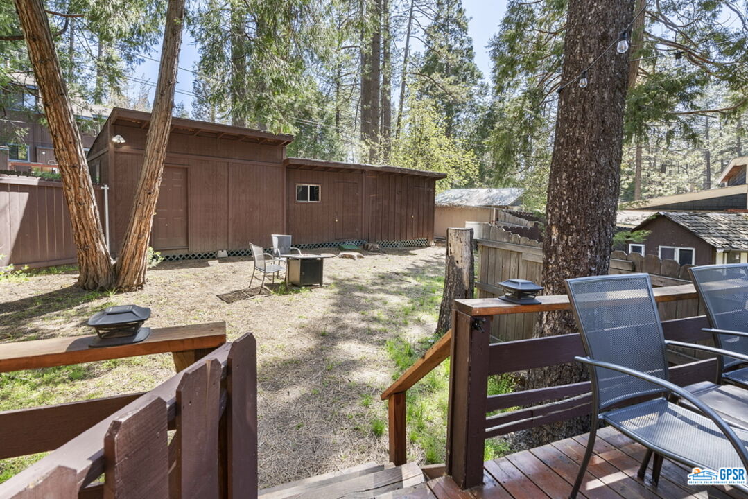 53335 Meadow Drive Idyllwild, CA 92549 - Photo 29 of 35 a view of a patio with table and chairs
