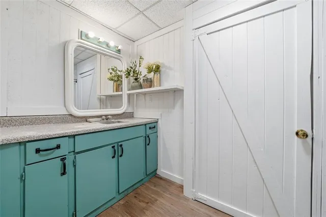 a view of a wooden deck