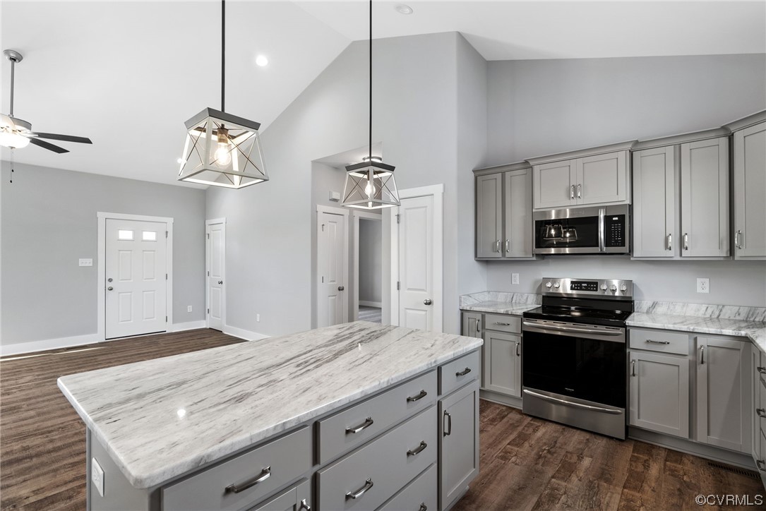 326 Moore Road Farmville, VA 23901 - Photo 28 of 50 a kitchen with granite countertop a sink cabinets stainless steel appliances and a counter top space