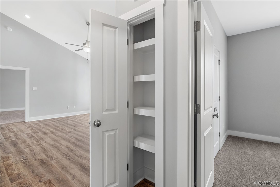 326 Moore Road Farmville, VA 23901 - Photo 46 of 50 a view of a hallway with wooden floor and closet