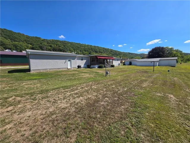 a view of backyard with tree