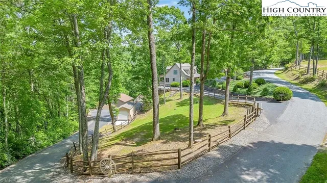 a view of a park with swings