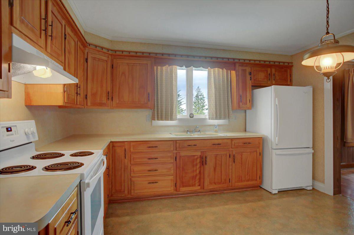 14625 Hilltop Road Cascade, MD 21719 - Photo 15 of 49 a kitchen with a refrigerator a stove a sink dishwasher and cabinets