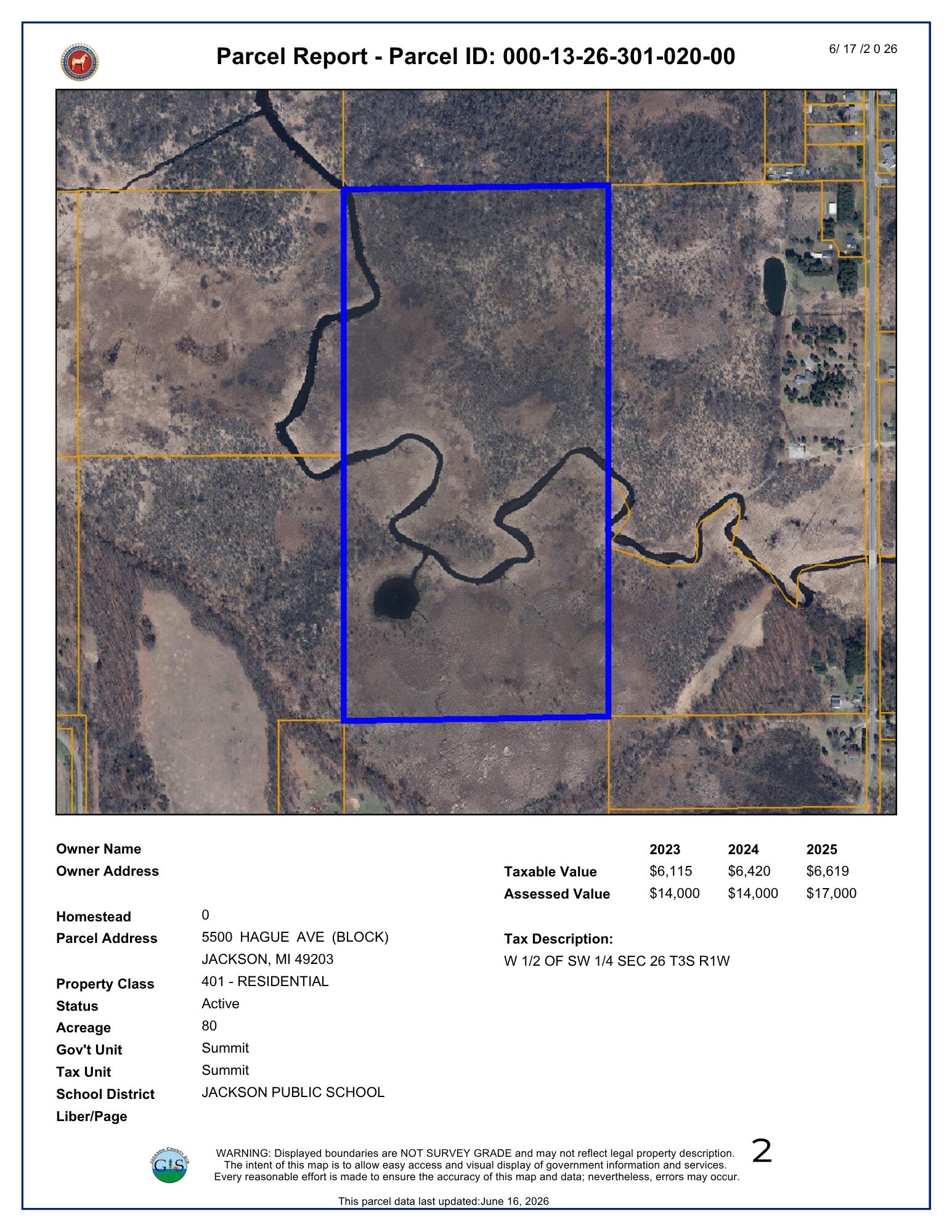 Parcel D Parcel D Browns Lake/hague Road Jackson, MI 49201 - Photo 8 of 9 Parcel D Browns Lake Road Aerial Map.pdf