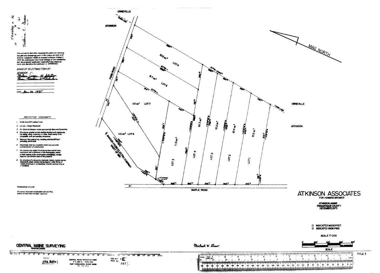 Lot 3 Maple Road Milo, ME 04463 - Photo 15 of 17 Survey - MS adj