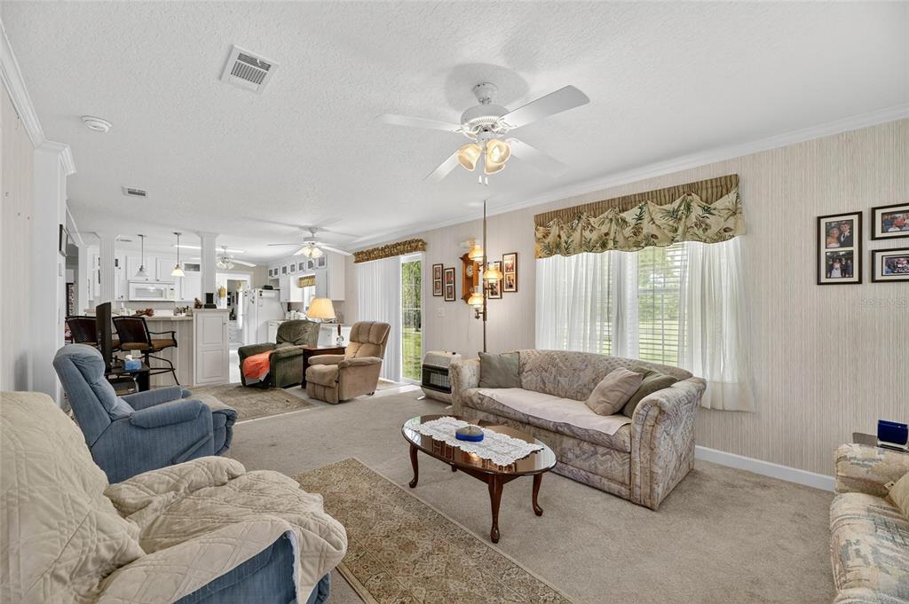 6250 Green Pond Road Polk City, FL 33868 - Photo 44 of 96 a living room with furniture and a large window