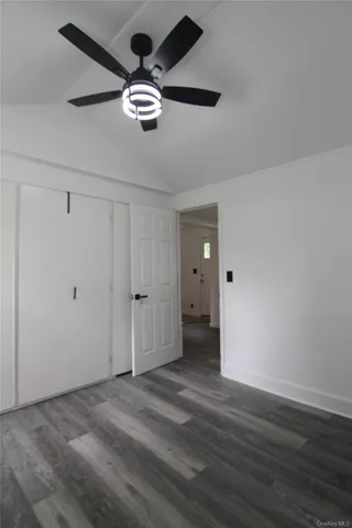 a view of a livingroom with a fan