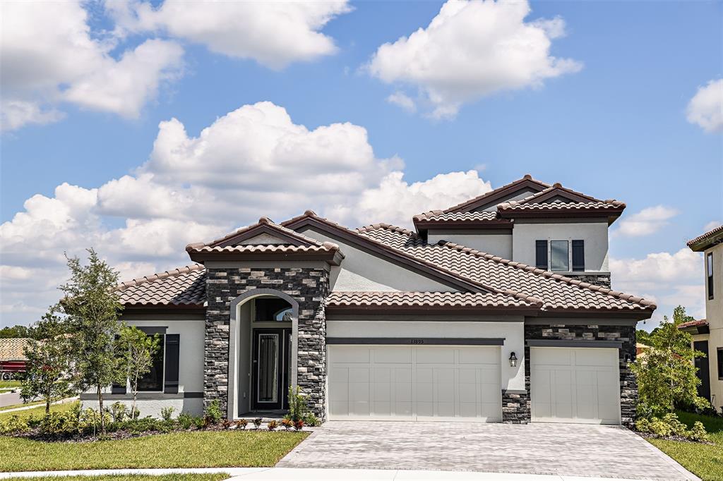 front view of a house with a stove
