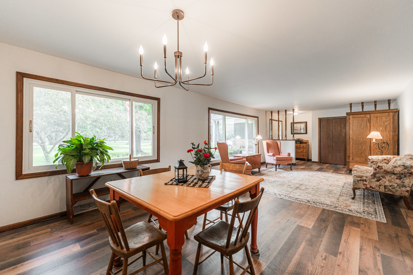 17751 Scott Road Hinckley, IL 60520 - Photo 16 of 72 a view of a dining room with furniture window and wooden floor