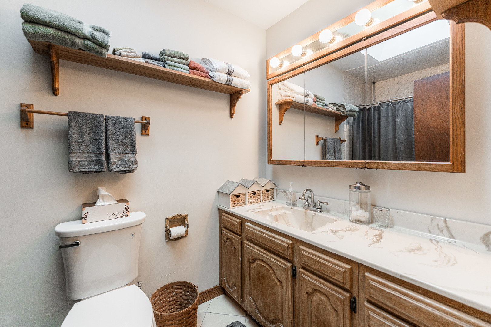 17751 Scott Road Hinckley, IL 60520 - Photo 29 of 72 a bathroom with a sink and a mirror