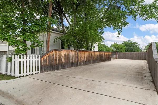 a backyard of a house