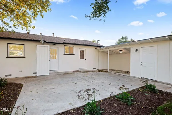 a backyard of a house