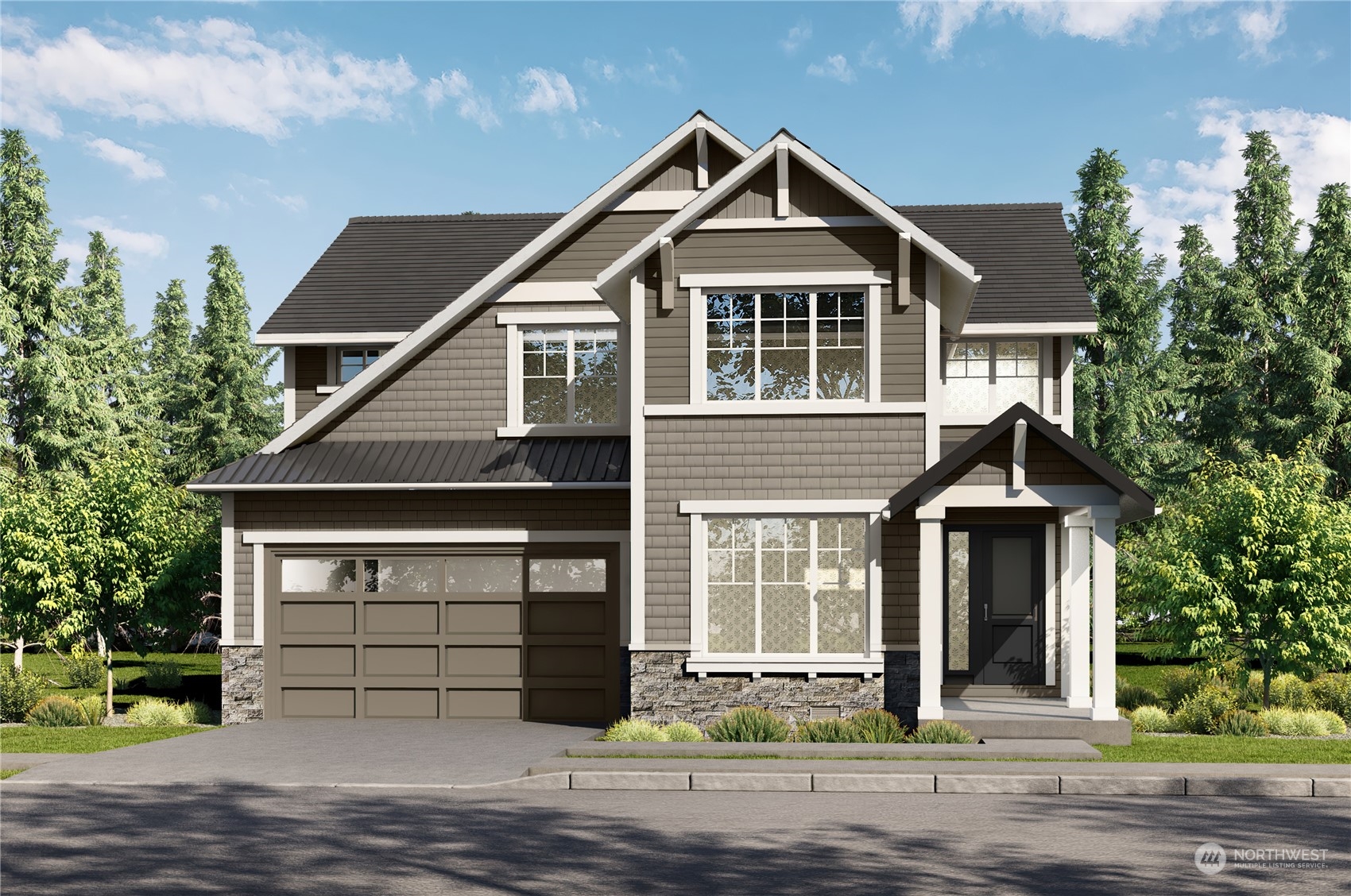 2421 242nd Place Southeast, Unit 9 Bothell, WA 98021 - Photo 1 of 15 a front view of a house with a yard
