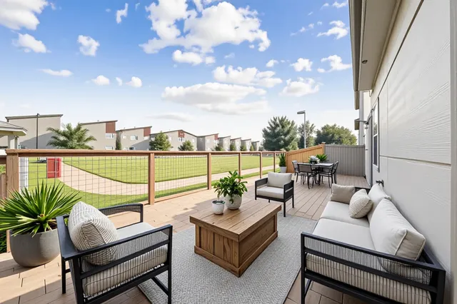 a view of a lake with a building in the background