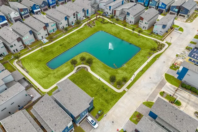 an aerial view of a city