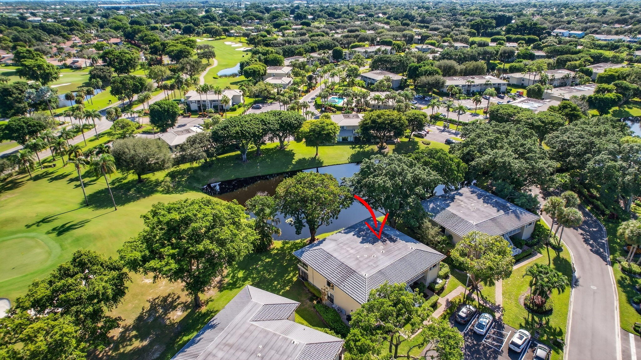 3 Westgate Lane, Unit C Boynton Beach, FL 33436 - Photo 52 of 98 an aerial view of a house with a yard