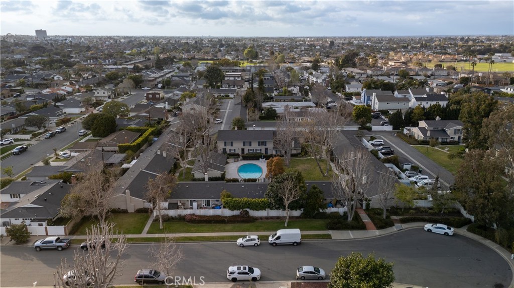 419 Gloucester Drive Costa Mesa, CA 92627 - Photo 37 of 51 an aerial view of a house with a garden